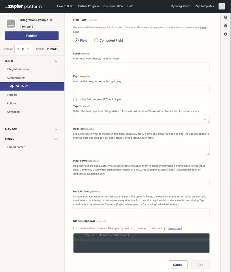使用 OAuth v2 添加身份验证