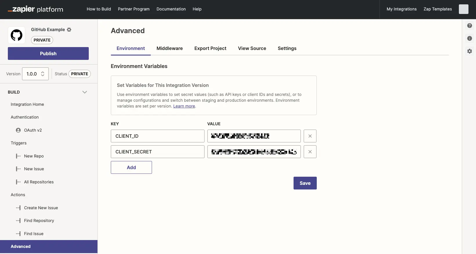 在您的 API 调用中使用环境变量