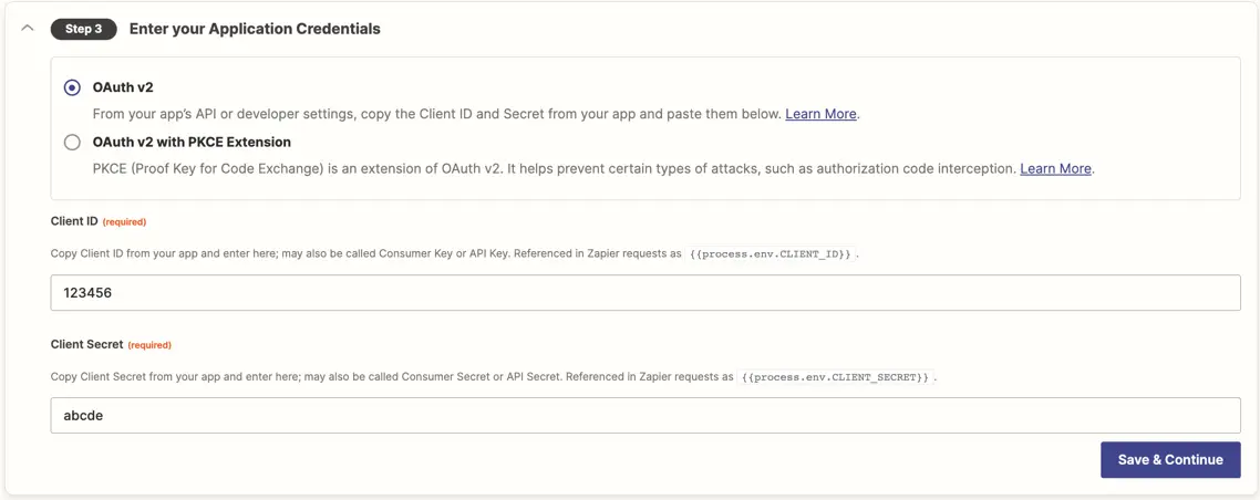 使用 OAuth v2 添加身份验证