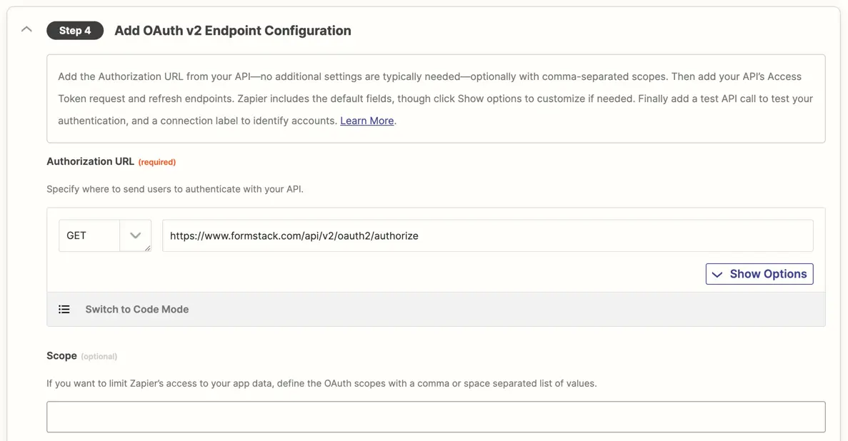 使用 OAuth v2 添加身份验证